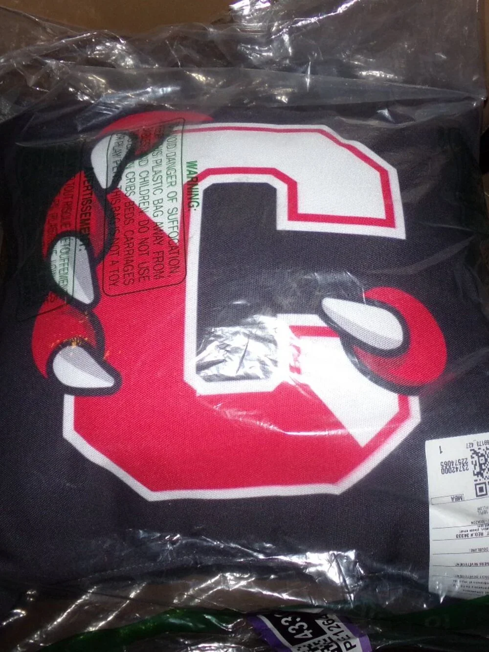 SUNY Cortland Red Dragons C Claw Logo Throw Pillow 16x16 New